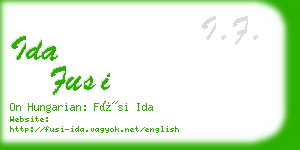 ida fusi business card